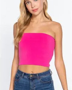 Solid Crop Tube Top