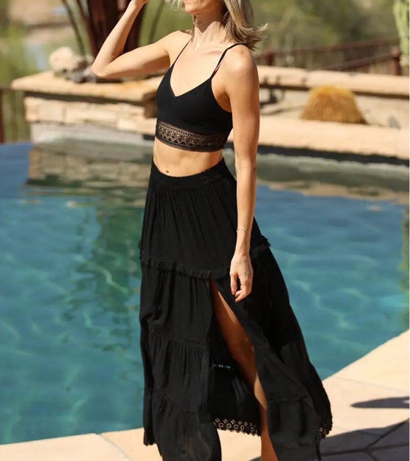 Tiered Maxi Skirt