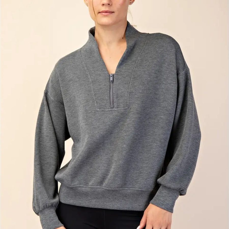 Modal Scuba Luxe Half Zip Jacket