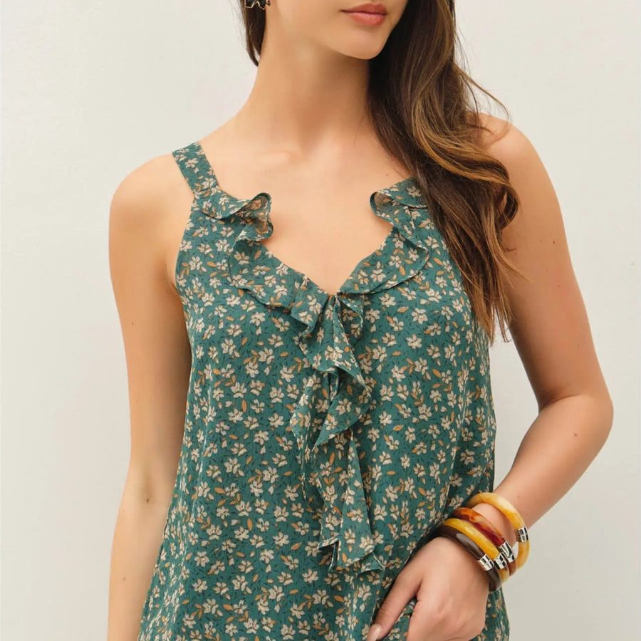 Bloom Breeze Ruffle Tank