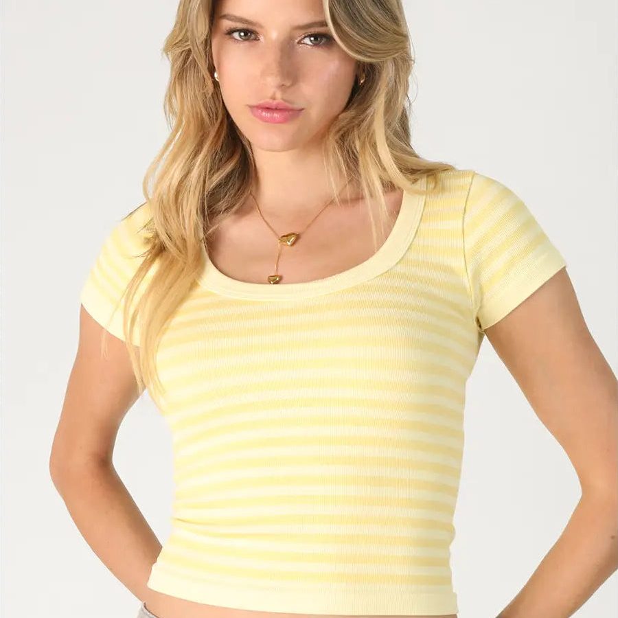 Striped Scoop Neck Top